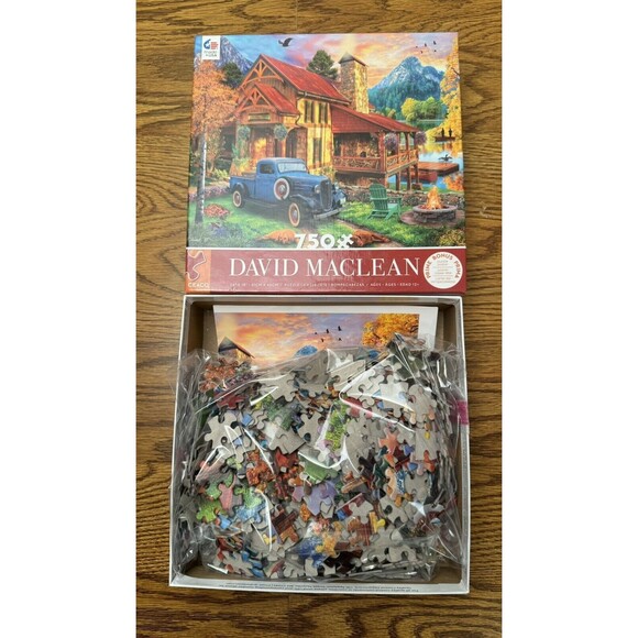 Ceaco David Maclean The Getaway lakeside cabin & truck 750 piece jigsaw puzzle‎ - Picture 8 of 9